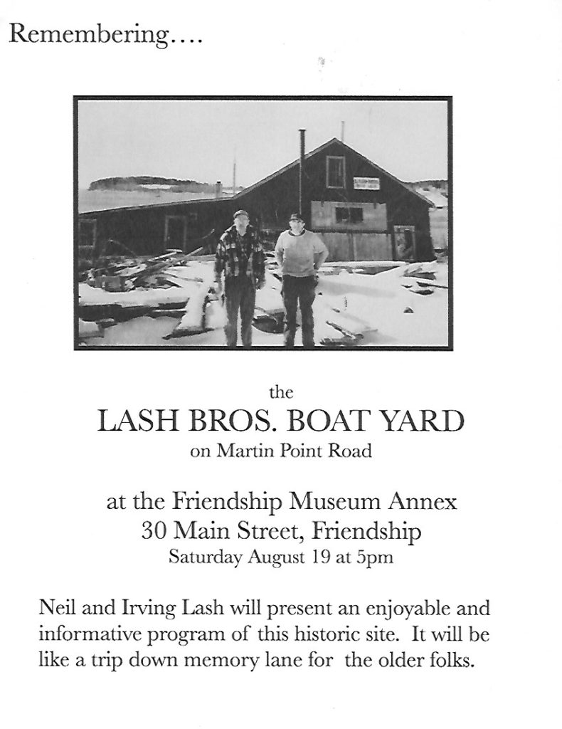 Events Friendship Museum, Friendship Maine